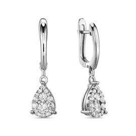 Золотые серьги c бриллиантами