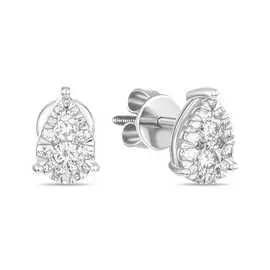 Золотые серьги c бриллиантами