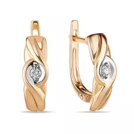 Золотые серьги c бриллиантами