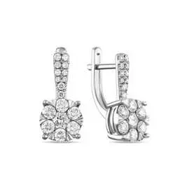 Золотые серьги c бриллиантами