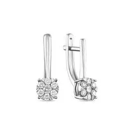 Золотые серьги c бриллиантами