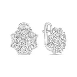 Золотые Серьги c бриллиантами