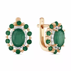 Золотые серьги c бриллиантами