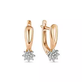 Золотые серьги c бриллиантами