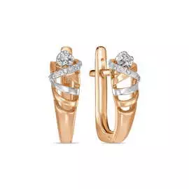 Золотые серьги c бриллиантами