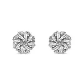 Золотые серьги c бриллиантами