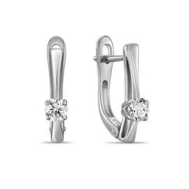 Золотые серьги c бриллиантами