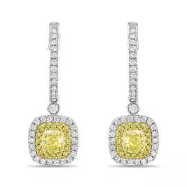 Золотые серьги c бриллиантами