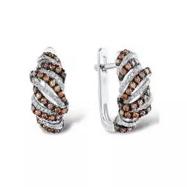 Золотые Серьги c бриллиантами