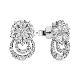 Золотые серьги c бриллиантами