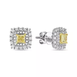 Золотые серьги c бриллиантами