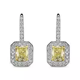 Золотые серьги c бриллиантами