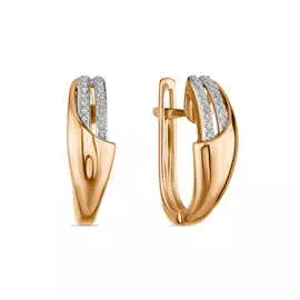 Золотые Серьги c бриллиантами