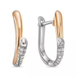 Золотые серьги c бриллиантами