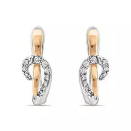 Золотые Серьги c бриллиантами