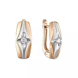 Золотые Серьги c бриллиантами