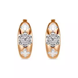 Золотые серьги c бриллиантами