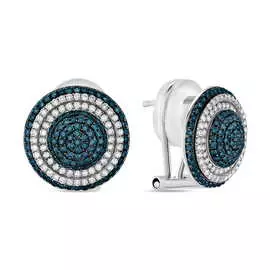 Золотые серьги c бриллиантами