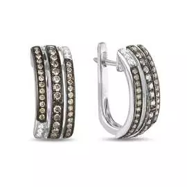 Золотые серьги c бриллиантами