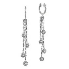 Золотые серьги c бриллиантами