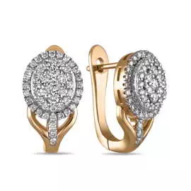 Золотые серьги c бриллиантами