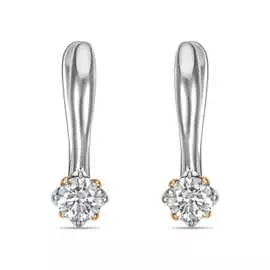 Золотые серьги c бриллиантами