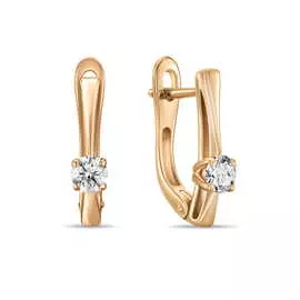 Золотые серьги c бриллиантами