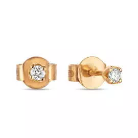 Золотые серьги c бриллиантами