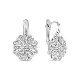 Золотые серьги c бриллиантами