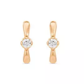 Золотые серьги c бриллиантами