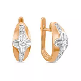 Золотые серьги c бриллиантами