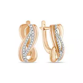 Золотые серьги c бриллиантами