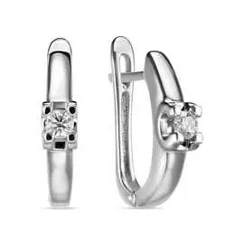 Золотые серьги c бриллиантами