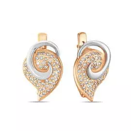 Золотые серьги c бриллиантами