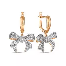 Золотые серьги c бриллиантами