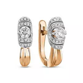 Золотые серьги c бриллиантами