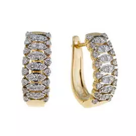 Золотые серьги c бриллиантами