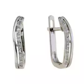 Золотые серьги c бриллиантами