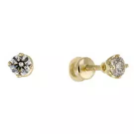 Золотые серьги c бриллиантами