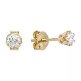 Золотые серьги c бриллиантами