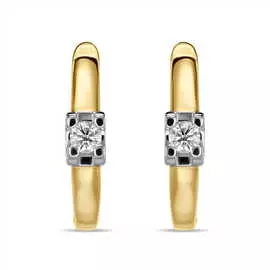 Золотые серьги c бриллиантами