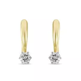 Золотые серьги c бриллиантами