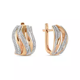 Золотые серьги c бриллиантами