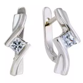 Золотые серьги c бриллиантами