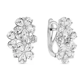 Золотые серьги c бриллиантами