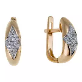 Золотые серьги c бриллиантами