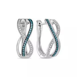 Золотые серьги c бриллиантами