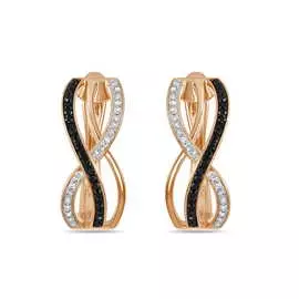 Золотые Серьги c бриллиантами