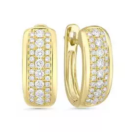 Золотые серьги c бриллиантами