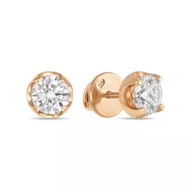 Золотые серьги c бриллиантами